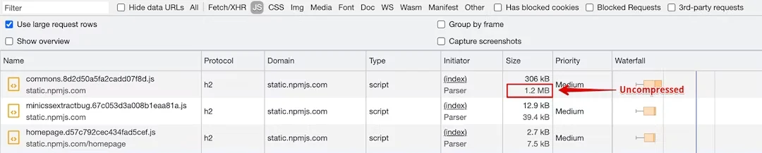 uncompressed-js